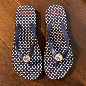 Ralph Lauren. Flip flops. Size 7-8.